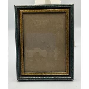 Vintage Standing Photo Frame - Gold Trim, Crackle Finish